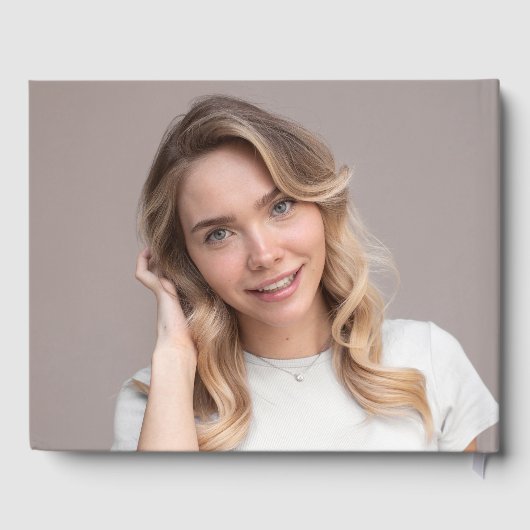 手書きモダン金ゴールドスクリプトフォト卒業 ゲストブック (裏面)