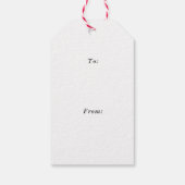 手書きモダン金ゴールドメリークリスマス ギフトタグ (裏面)