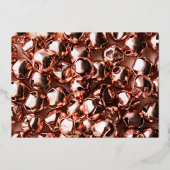 手書きモダン金ゴールド「ハッピーホリデー」写真 箔シーズンカード (裏面)