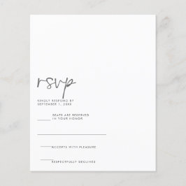 手書きモダンRSVPカード