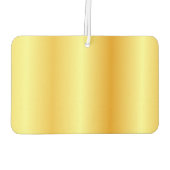 手書きモノグラムののフェイク金ゴールドテンプレート カーエアーフレッシュナー (裏面)