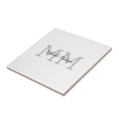 手書きモノグラムの名のイニシャル タイル (側面)