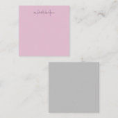 手書きモノグラムの名のイニシャル ノートカード (正面/裏面)