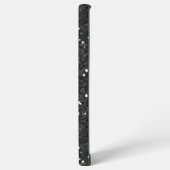 手書きモノグラムエレガントブラックメタルグリッター SAMSUNG GALAXYケース (左側面)