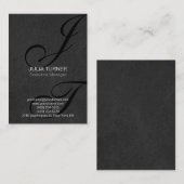 手書きモノグラムグレユニークー 名刺 (正面/裏面)