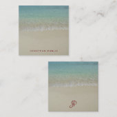 手書きモノグラムテンプレート波砂 ノートカード (正面/裏面)