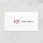 手書きモノグラム　シンプル 企業 名刺 (正面)