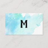手書きモノグラム |水彩 名刺 (正面)