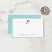 手書きモノグラモダンムテンプレートのミニマリスト ノートカード (正面/裏面インサイチュ)