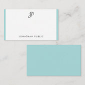 手書きモノグラモダンムテンプレートのミニマリスト ノートカード (正面/裏面)