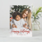 手書きユニークフォトハッピー ホリデー 招待状 (スタンド正面)