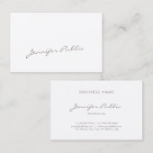 手書きユニーク書道スクリプトラグジュアリーシック 名刺 (正面/裏面)