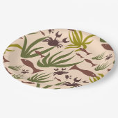 手書きユニーク海のテーマ ペーパープレート (アングル)