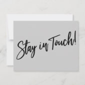 手書きライトグレイモダンカード「移動した」 招待状 (裏面)