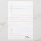 手書きライニング紙 便箋 (正面)