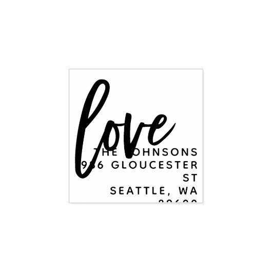 手書きラブスクリプト |パーソナライズされた結婚s ラバースタンプ (インプリント)