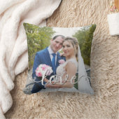 手書きラブスク結婚リプトの2枚の写真 クッション (ブランケット)