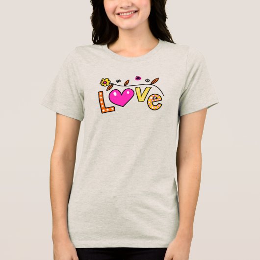 手書きラブドゥードル トライブレンドTシャツ (正面)
