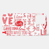 手書きラブドードルシームレスな背景 Case-Mate iPhoneケース (裏面 (横))