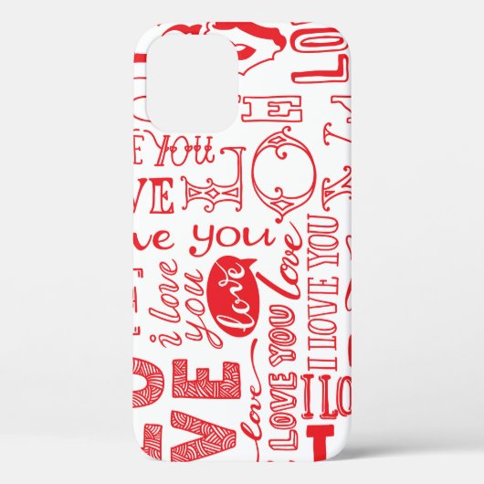 手書きラブドードルシームレスな背景 Case-Mate iPhoneケース (裏面)