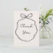 手書きリお洒落ボン縁どサンキューカード サンキューカード (スタンド正面)