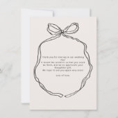 手書きリお洒落ボン縁どサンキューカード サンキューカード (裏面)