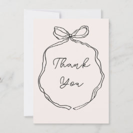 手書きリお洒落ボン縁どサンキューカード サンキューカード