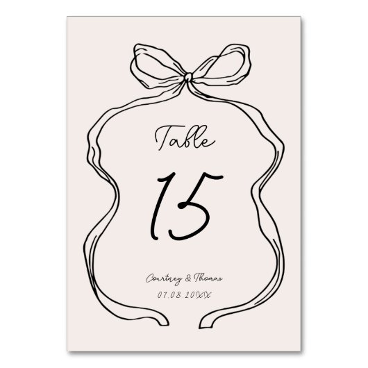 手書きリお洒落ボ縁どン テーブルナンバー (正面)