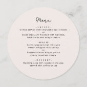 手書きリボンお洒落メニュー メニュー (裏面)