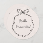 手書きリボンお洒落メニュー メニュー (正面/裏面)