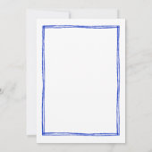 手書きリボン フランスブルー 結婚式 招待状 (裏面)