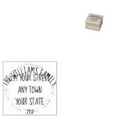 手書きリースとファミリ名差出人住所 ラバースタンプ (押印)