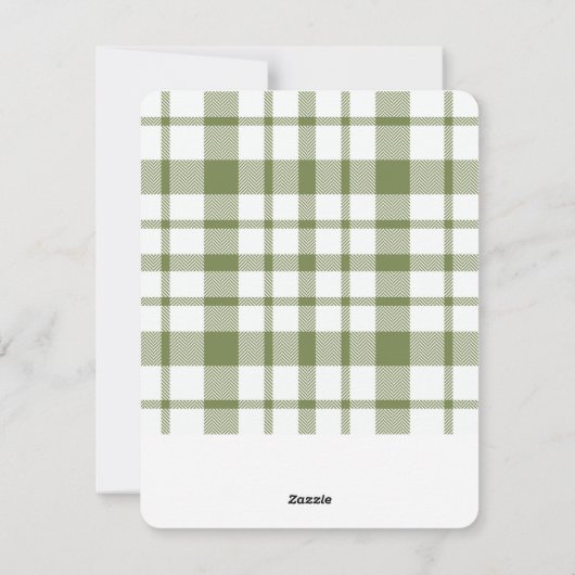 手書きリースレッドボウ写真クリスマスカード シーズンカード (裏面)