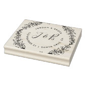 手書きリース結婚のイニシャル差出人住所 ラバースタンプ (スタンプ)