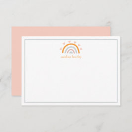 手書きレインボーパーソナライズされたノートカード サンキューカード
