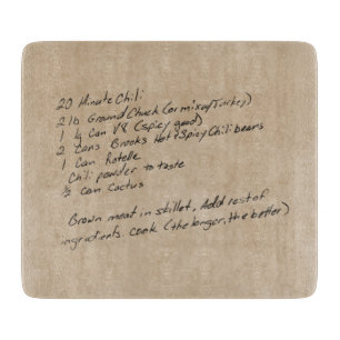 手書きレシピファミリのキープスカスタムペース写真 カッティングボード