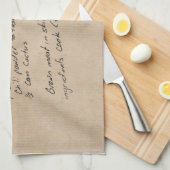 手書きレシピファミリーキープサケカスタムの写真 キッチンタオル (四つ折り)