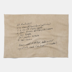 手書きレシピファミリーキープサケカスタムの写真 キッチンタオル