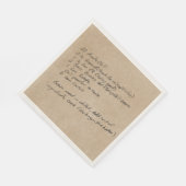 手書きレシピファミリーキープサケカスタムの写真 スタンダードランチョンナプキン (角)