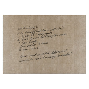 手書きレシピ家族記念カスタム写真 カッティングボード