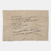 手書きレシピ家族記念カスタム写真 キッチンタオル (横)