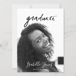 手書きレタリングミニマル写真卒業