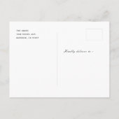 手書きレタリングミニマル写真卒業 案内ポストカード (裏面)