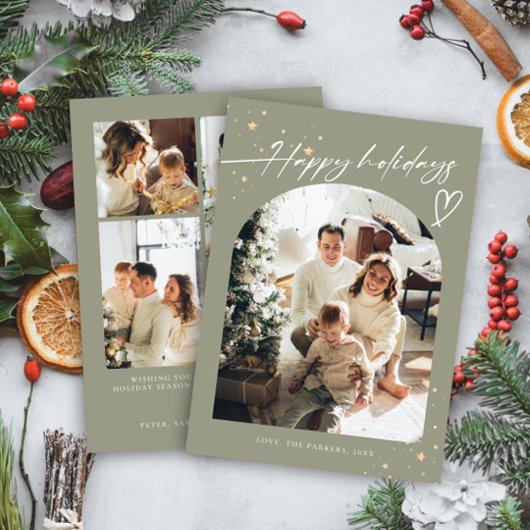 手書きレタリング ハッピー ホリデイズ クリスマス 5枚の写真