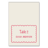 手書きレトロおもしろいファンキープレイス テーブルナンバー (正面)