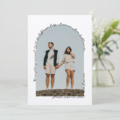 手書きレトロシンプルドードルブラックアンドホワイト セーブザデート (スタンド正面)