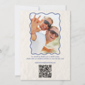 手書きレトロスワン写真結婚すべて 招待状 (裏面)