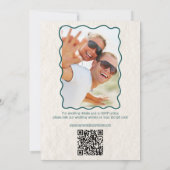 手書きレトロスワン写真結婚すべて 招待状 (裏面)