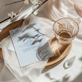 手書きレトロミニマリスト結婚モノクロ 招待状