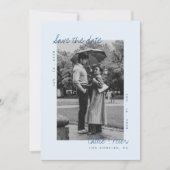 手書きレトロミニマリスト結婚式の日付を保存 招待状 (正面)